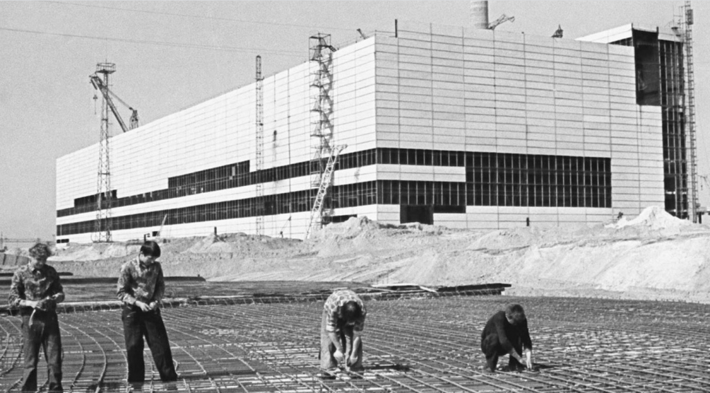 На строительстве Чернобыльской атомной электростанции, 1 июля 1975 года